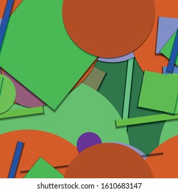 Flat material design - Creative vector trend seamless.