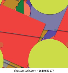 Flat material design - Creative vector trend seamless.