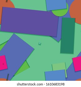 Flat material design - Creative vector trend seamless.