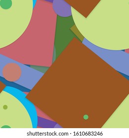 Flat material design - Creative vector trend seamless.