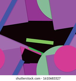 Flat material design - Creative vector trend seamless.