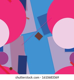 Flat material design - Creative vector trend seamless.
