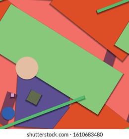 Flat material design - Creative vector trend seamless.