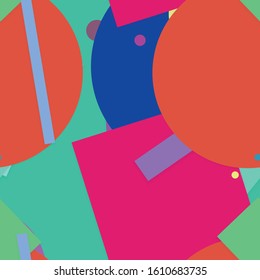 Flat material design - Creative vector trend seamless.
