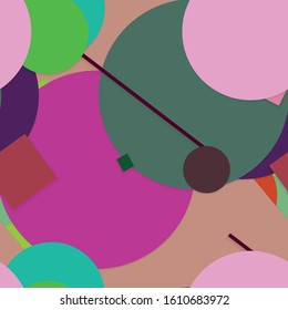 Flat material design - Creative vector trend seamless.