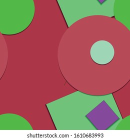 Flat material design - Creative vector trend seamless.