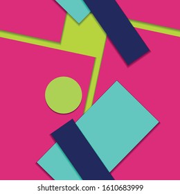Flat material design - Creative vector trend seamless.