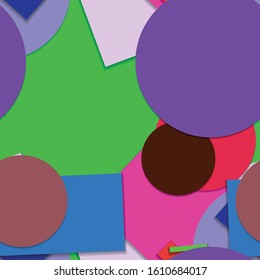 Flat material design - Creative vector trend seamless.