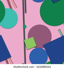 Flat material design - Creative vector trend seamless.