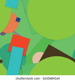 Flat material design - Creative vector trend seamless.