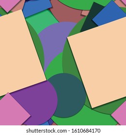 Flat material design - Creative vector trend seamless.