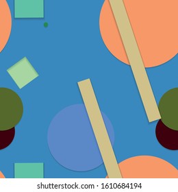 Flat material design - Creative vector trend seamless.