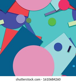 Flat material design - Creative vector trend seamless.