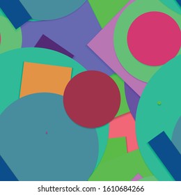 Flat material design - Creative vector trend seamless.
