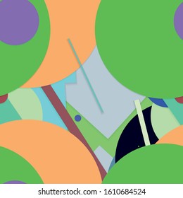 Flat material design - Creative vector trend seamless.