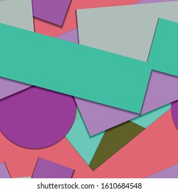 Flat material design - Creative vector trend seamless.