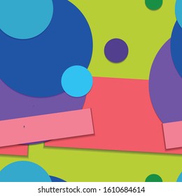 Flat material design - Creative vector trend seamless.