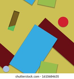 Flat material design - Creative vector trend seamless.