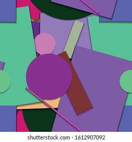 Flat material design - Creative vector trend seamless.