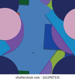 Flat material design - Creative vector trend seamless.