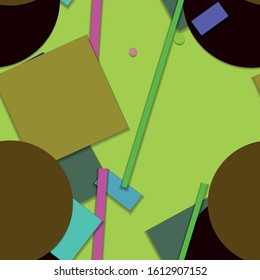 Flat material design - Creative vector trend seamless.