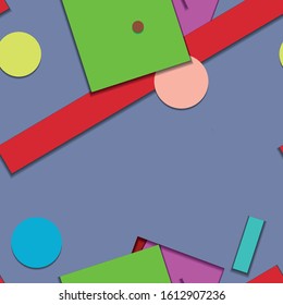 Flat material design - Creative vector trend seamless.