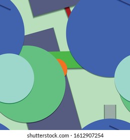 Flat material design - Creative vector trend seamless.