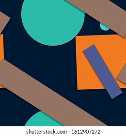 Flat material design - Creative vector trend seamless.