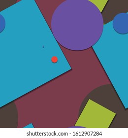 Flat material design - Creative vector trend seamless.