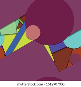 Flat material design - Creative vector trend seamless.