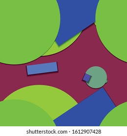 Flat material design - Creative vector trend seamless.