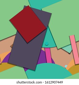 Flat material design - Creative vector trend seamless.