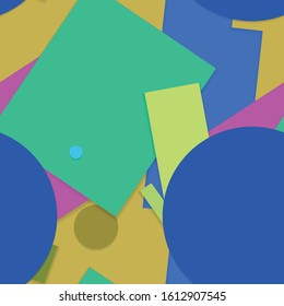 Flat material design - Creative vector trend seamless.