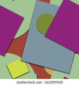 Flat material design - Creative vector trend seamless.