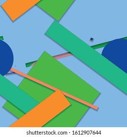 Flat material design - Creative vector trend seamless.