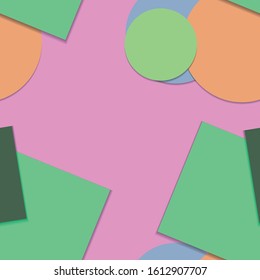 Flat material design - Creative vector trend seamless.