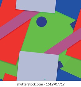 Flat material design - Creative vector trend seamless.