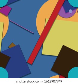 Flat material design - Creative vector trend seamless.