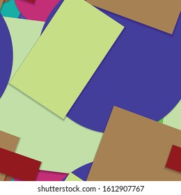 Flat material design - Creative vector trend seamless.