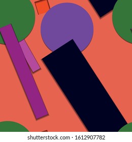Flat material design - Creative vector trend seamless.