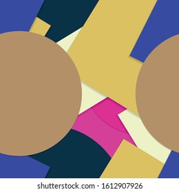 Flat material design - Creative vector trend seamless.