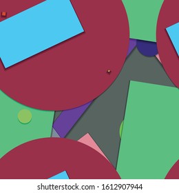 Flat material design - Creative vector trend seamless.