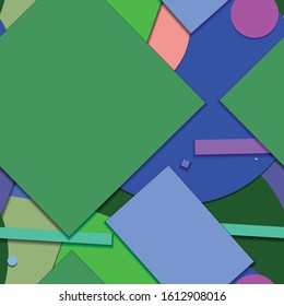 Flat material design - Creative vector trend seamless.