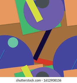 Flat material design - Creative vector trend seamless.