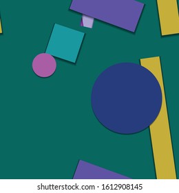 Flat material design - Creative vector trend seamless.
