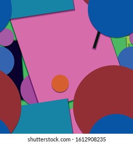 Flat material design - Creative vector trend seamless.