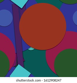 Flat material design - Creative vector trend seamless.