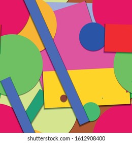 Flat material design - Creative vector trend seamless.