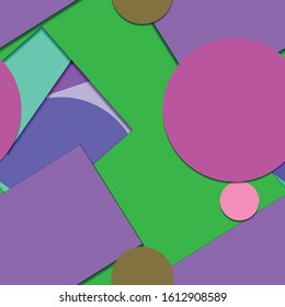 Flat material design - Creative vector trend seamless.