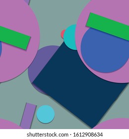 Flat material design - Creative vector trend seamless.